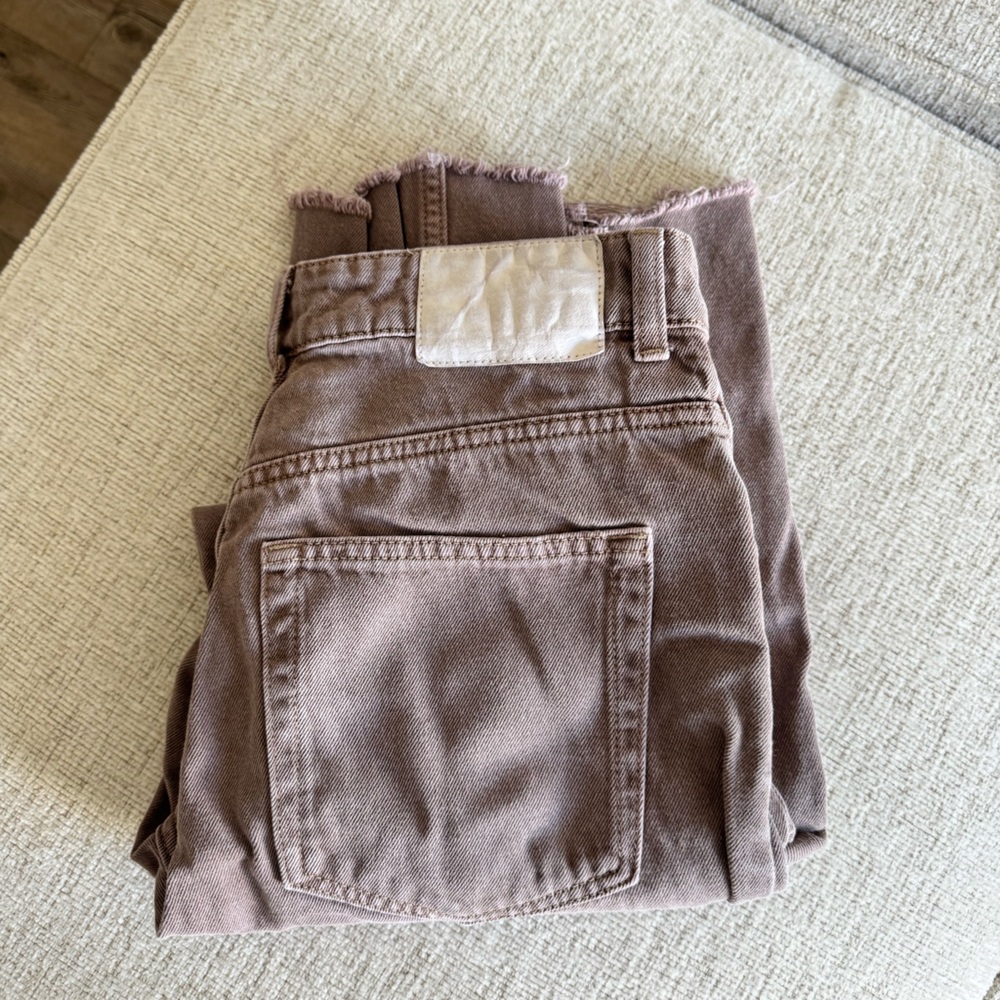 Casual Brown Denim Pants